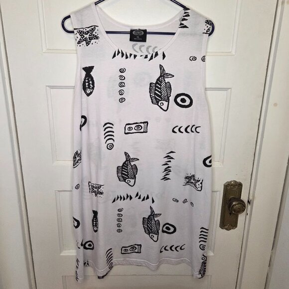 Plus Size Vintage 1990s Exist Sports Line Mini Shift Dress - Picture 1 of 4